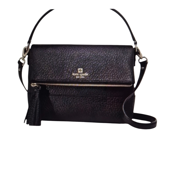 kate spade Handbags - kate spade Black Pebbled Leather Crossbody with Tassel